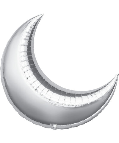 SILVER CRESCENT MOON BALLOON
