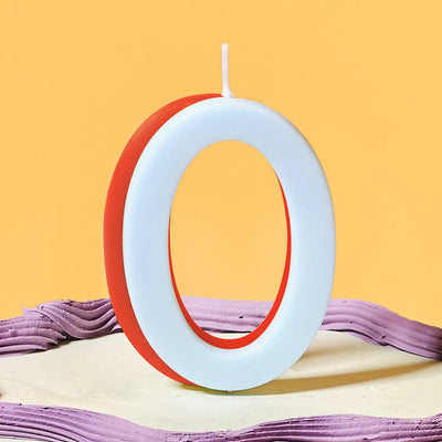 TWO COLOR NUMBER CANDLE