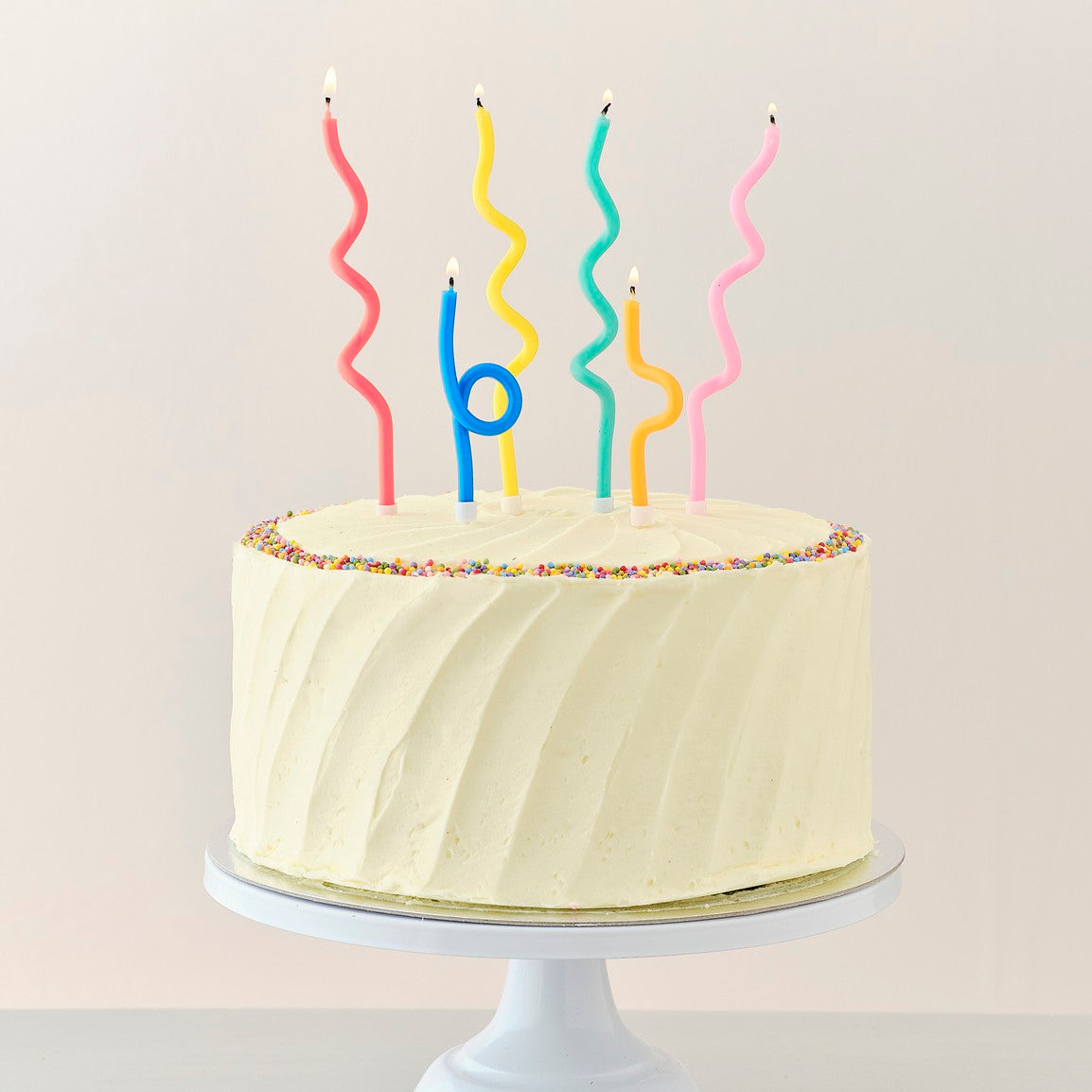 MULTICOLORED TWISTS BIRTHDAY CANDLES