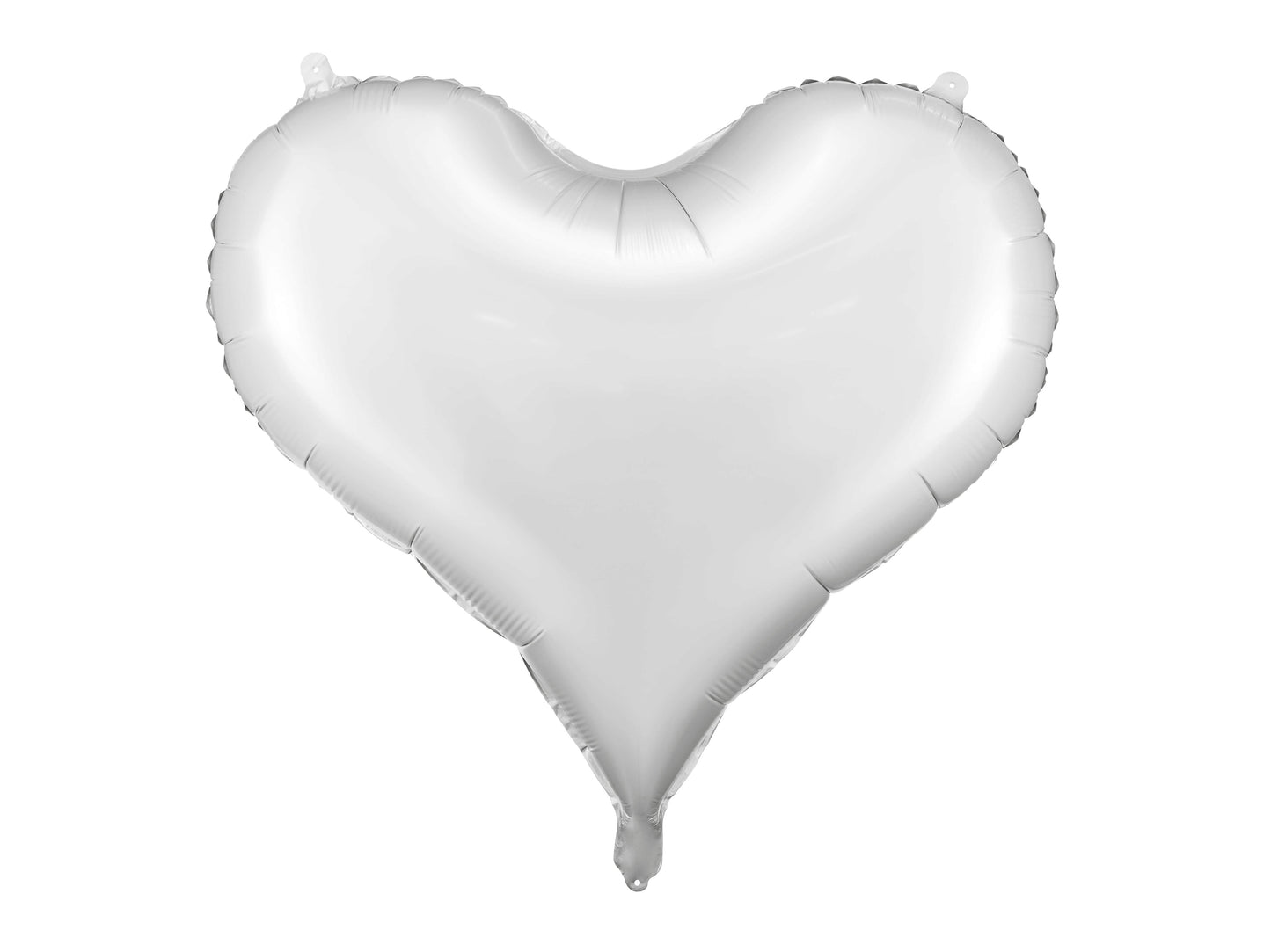 PALE WHITE/GREY HEART FOIL BALLOON