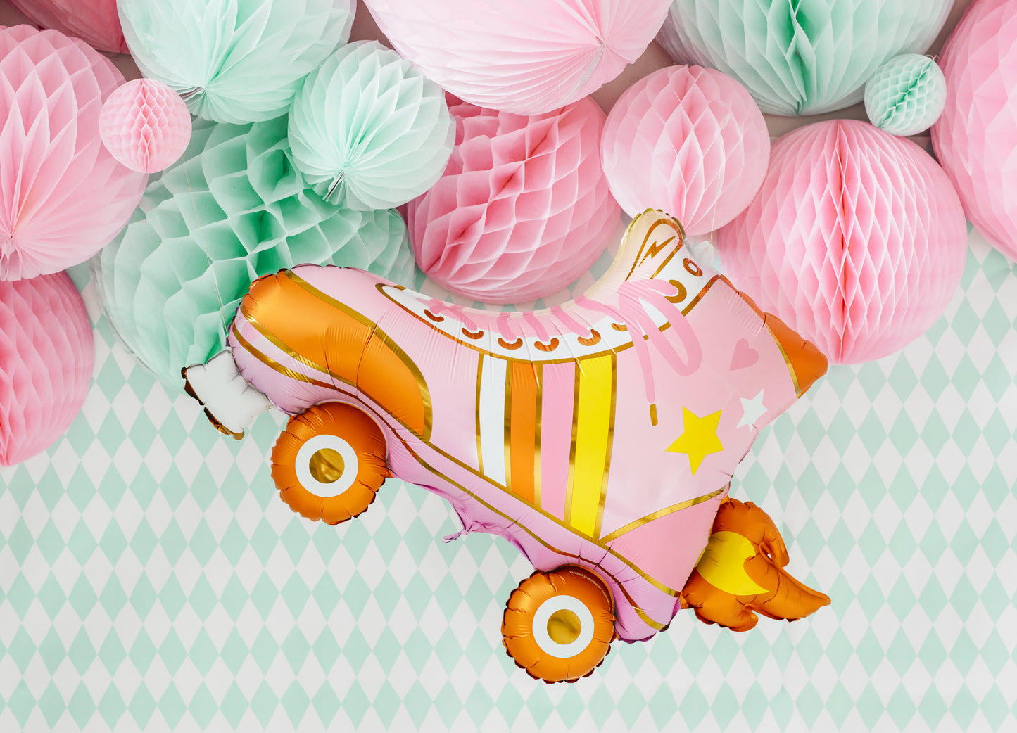 PINK ROLLER SKATE FOIL BALLOON