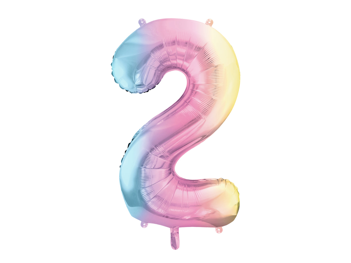 LARGE COLORFUL PASTEL FOIL NUMBER BALLOON