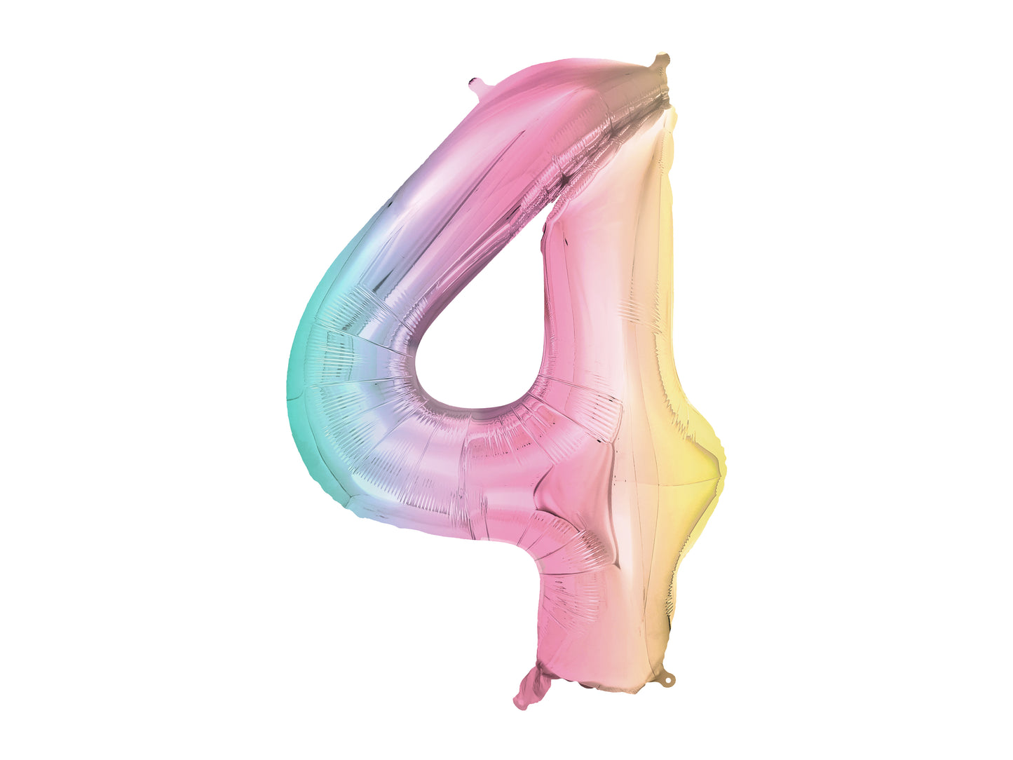 LARGE COLORFUL PASTEL FOIL NUMBER BALLOON