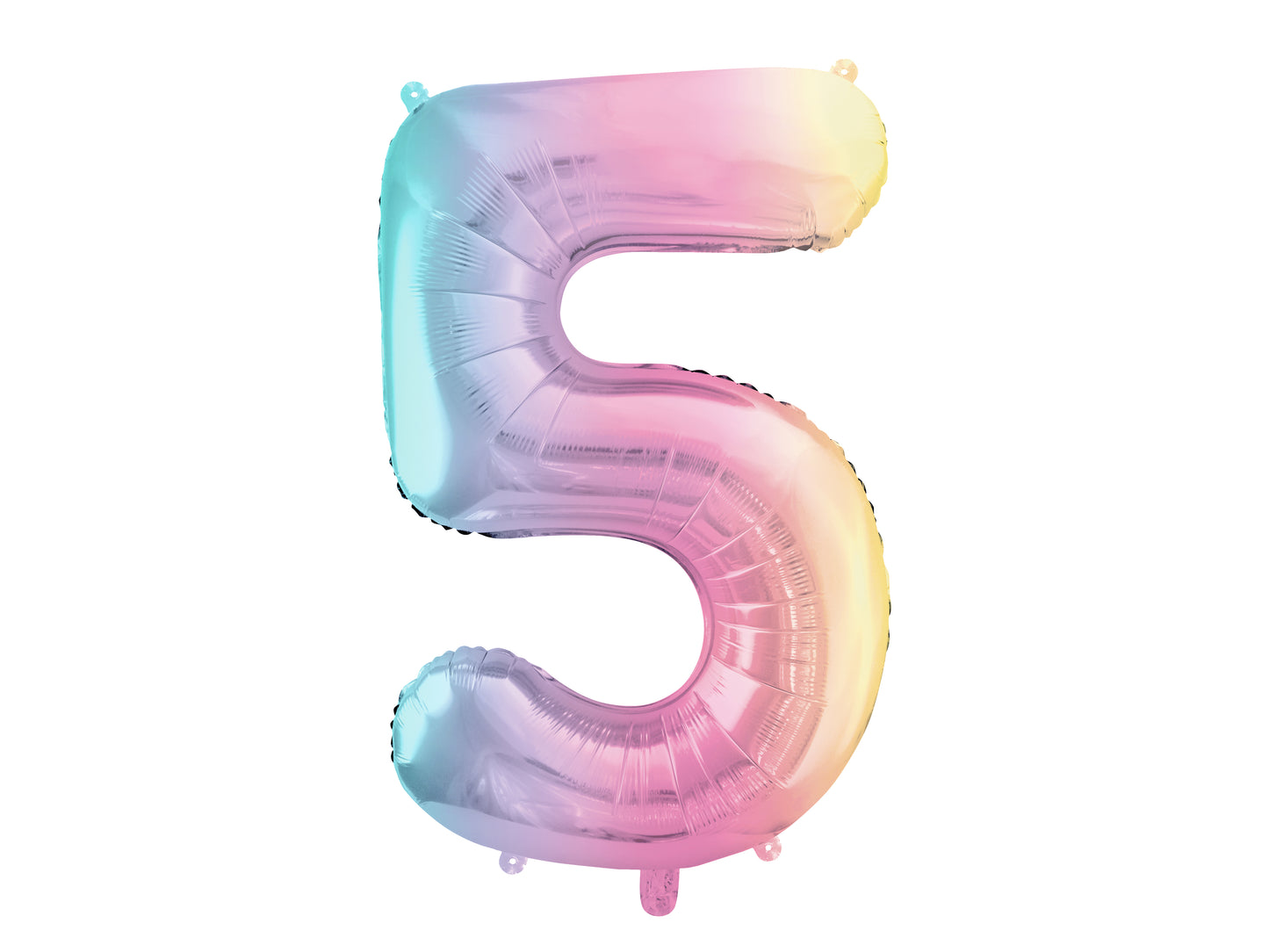 LARGE COLORFUL PASTEL FOIL NUMBER BALLOON