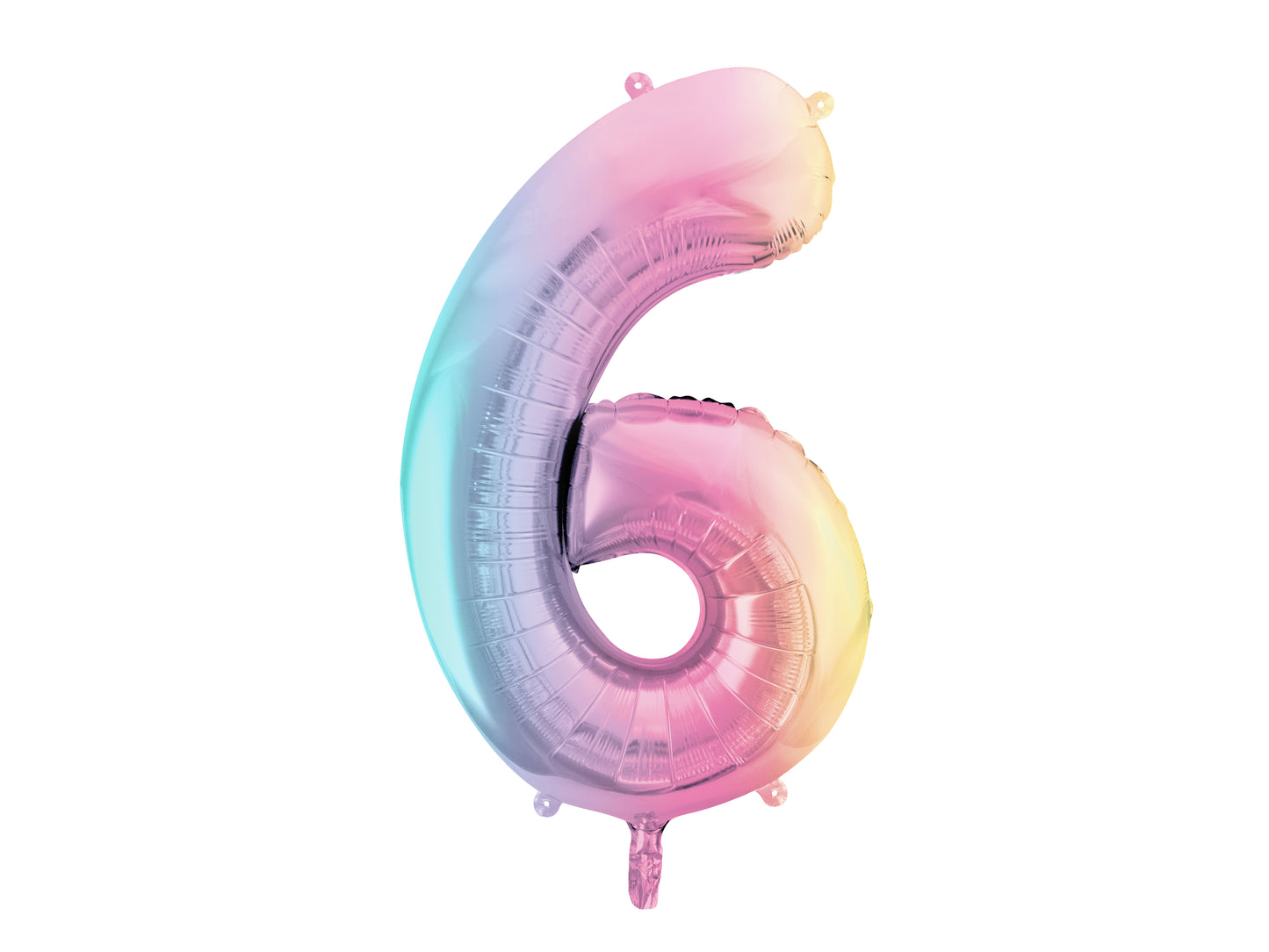 LARGE COLORFUL PASTEL FOIL NUMBER BALLOON
