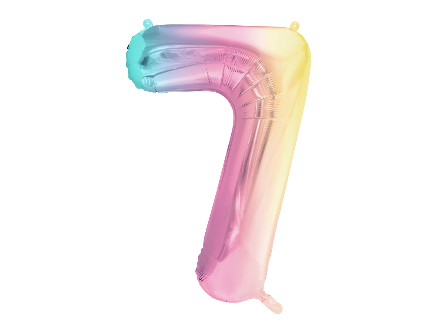 LARGE COLORFUL PASTEL FOIL NUMBER BALLOON