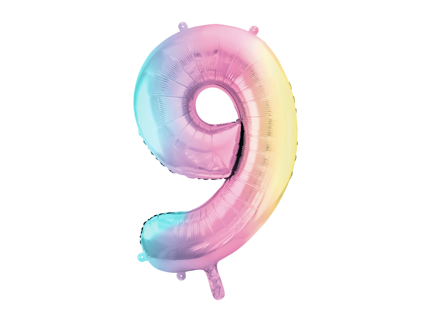 LARGE COLORFUL PASTEL FOIL NUMBER BALLOON