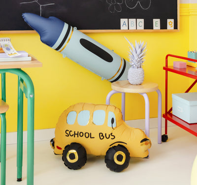 JUMBO BLUE CRAYON FOIL BALLOON