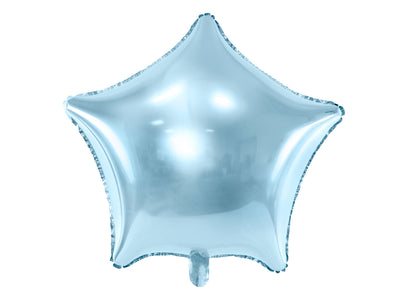 LIGHT BLUE 18" FOIL STAR BALLOON