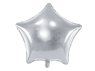 SILVER 18" FOIL STAR BALLOON