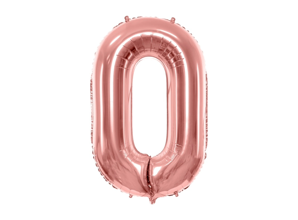 LARGE NUMBER ROSEGOLD FOIL BALLOON