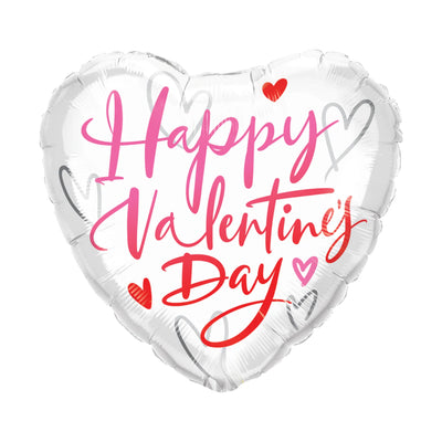 HEART 18" VALENTINE'S DAY SCRIPT FOIL BALLOON
