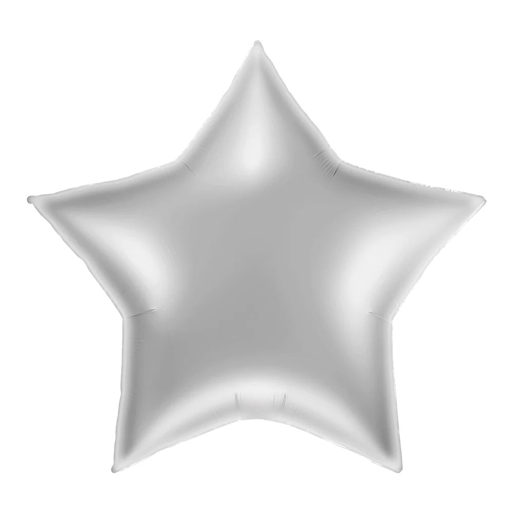 SILVER 36” STAR FOIL BALLOONI