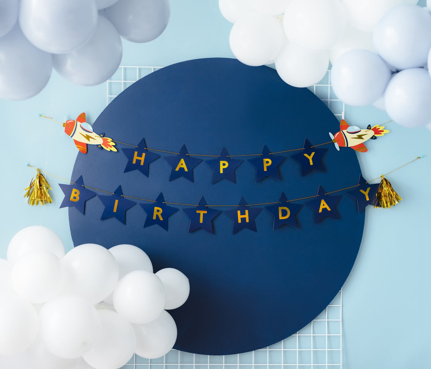 AIRPLANES HAPPY BIRTHDAY BANNER