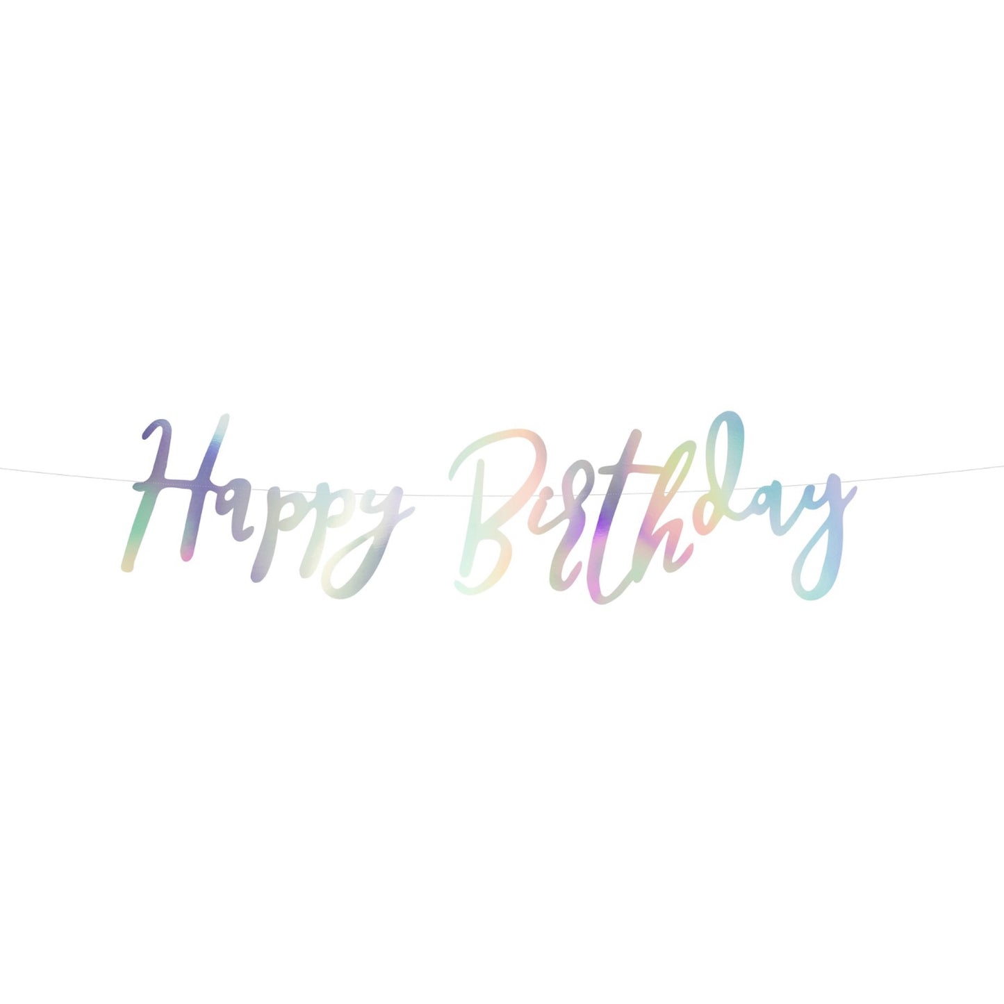 IRIDESCENT HAPPY BIRTHDAY GARLAND