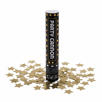 GOLD STARS CONFETTI POPPER