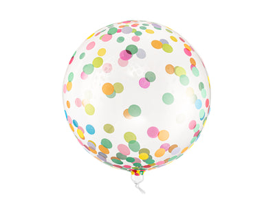 CLEAR CONFETTI ORBZ BALLOON