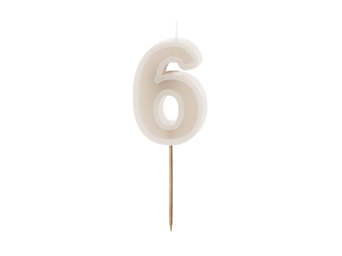 WARM WHITE NUMBER CANDLE