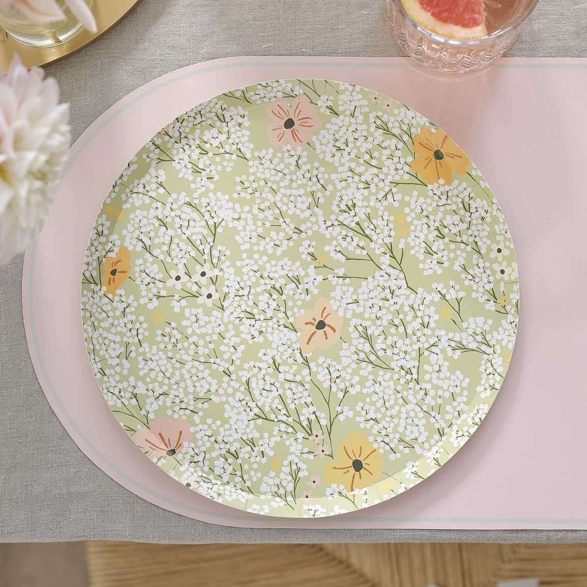 FLORAL PAPER PLATES