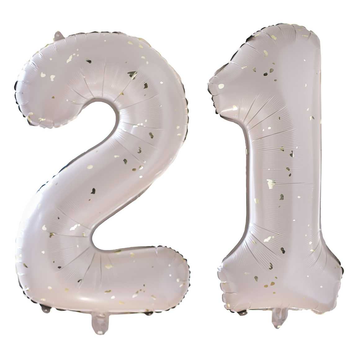 NUDE & GOLD SPECKLE 21st BIRTHDAY BALLOONS