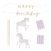 PRINCESS HORSE HAPPY BIRTHDAY CAKE TOPPER