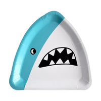 SHARK HEAD PAPER PLATES [SET OF 10]