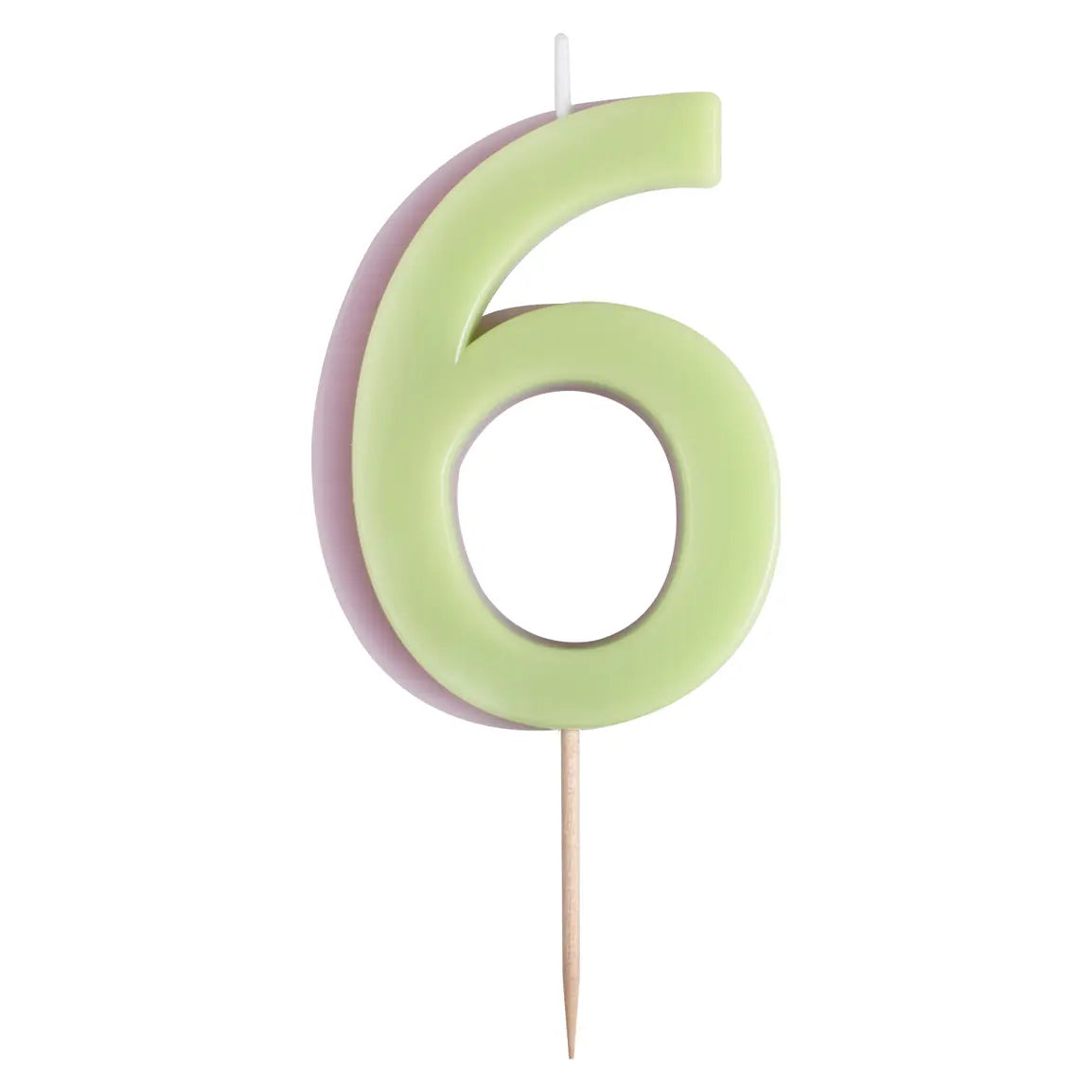 TWO COLOR NUMBER CANDLE