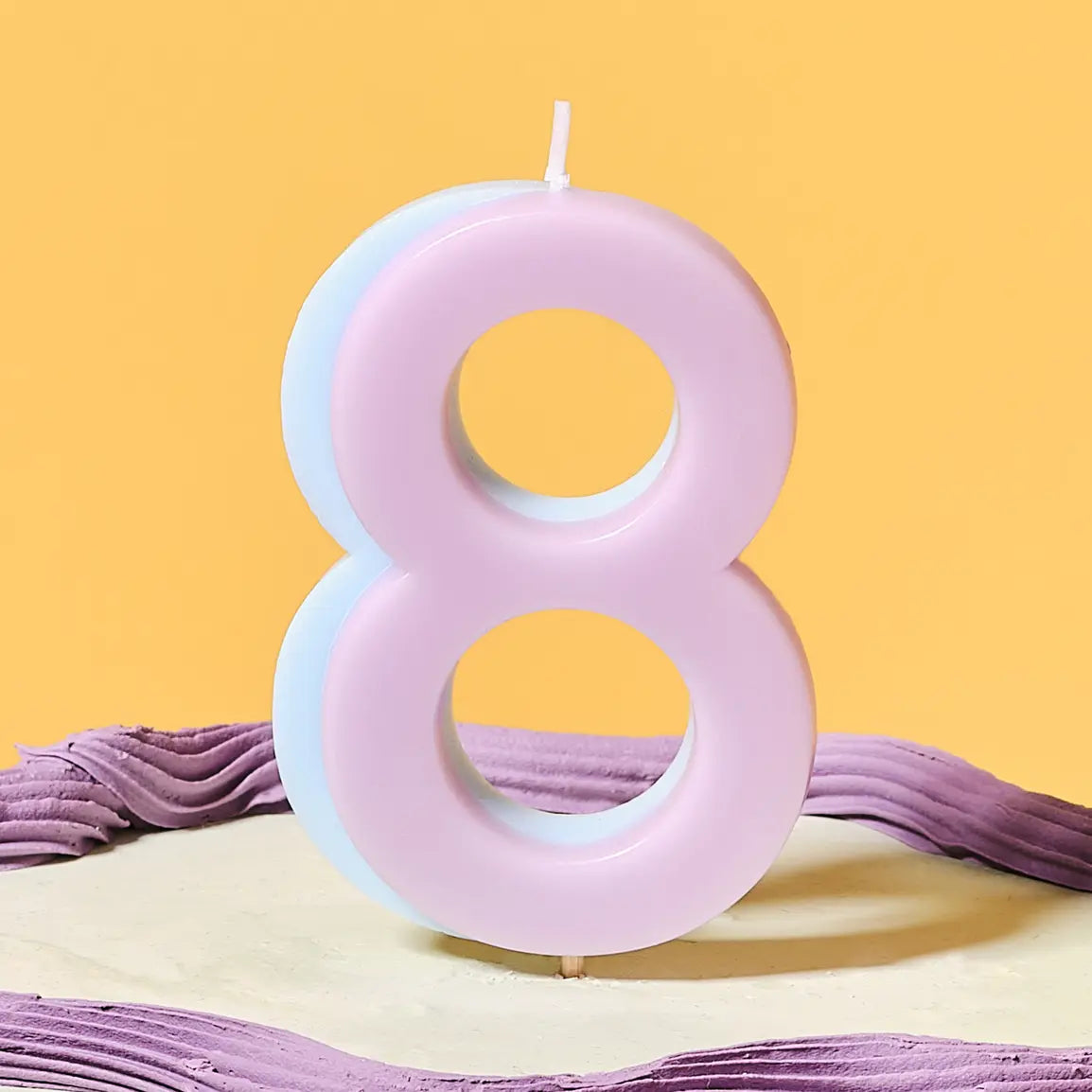 TWO COLOR NUMBER CANDLE