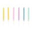 COLORFUL WAVY BIRTHDAY CANDLES [SET OF 6]