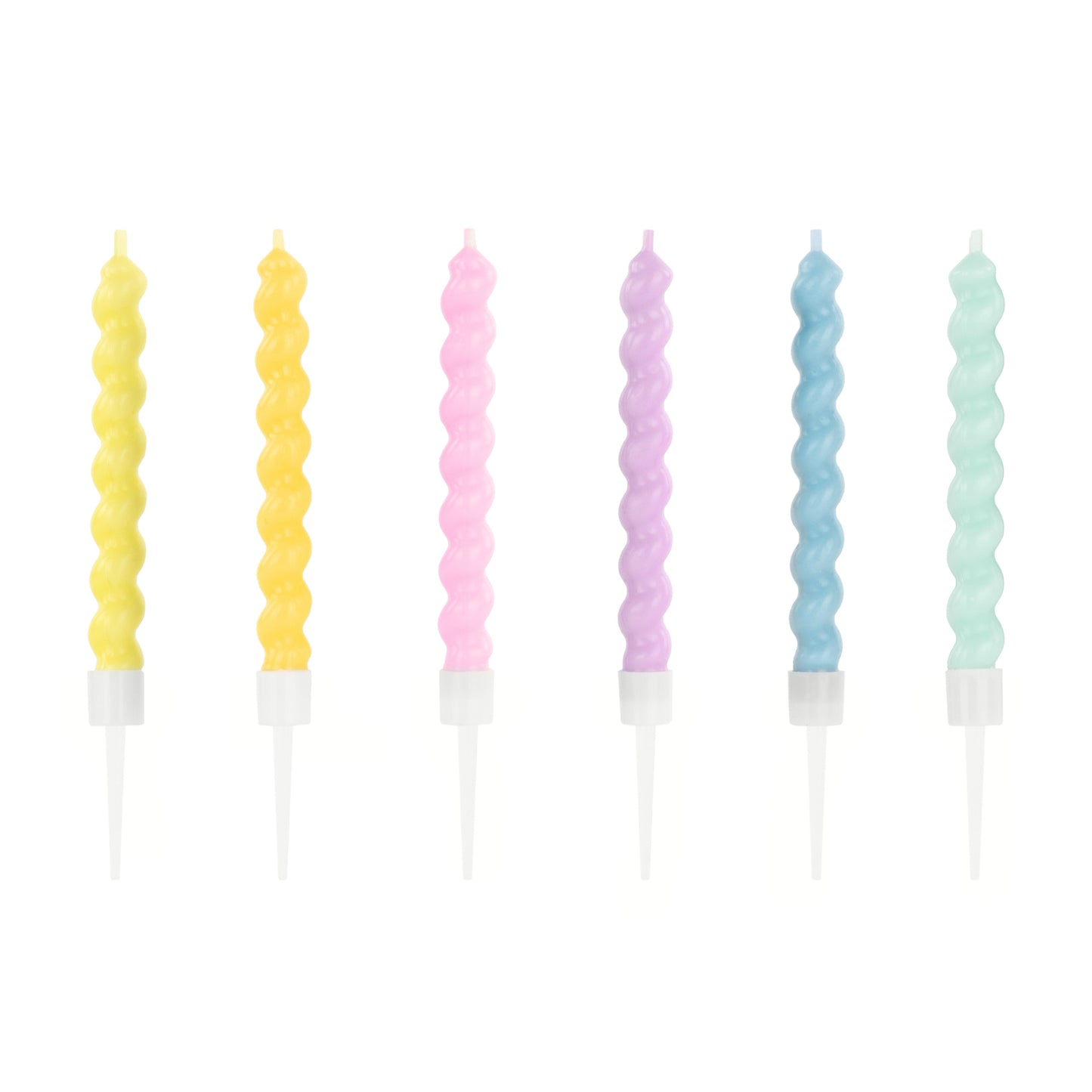 COLORFUL WAVY BIRTHDAY CANDLES [SET OF 6]