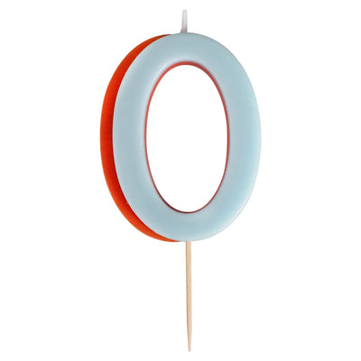 TWO COLOR NUMBER CANDLE