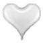PALE WHITE/GREY HEART FOIL BALLOON