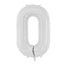 LARGE NUMBER PALE GREY/WHITE FOIL BALLOON