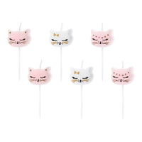 CAT BIRTHDAY CANDLES [SET OF 6]