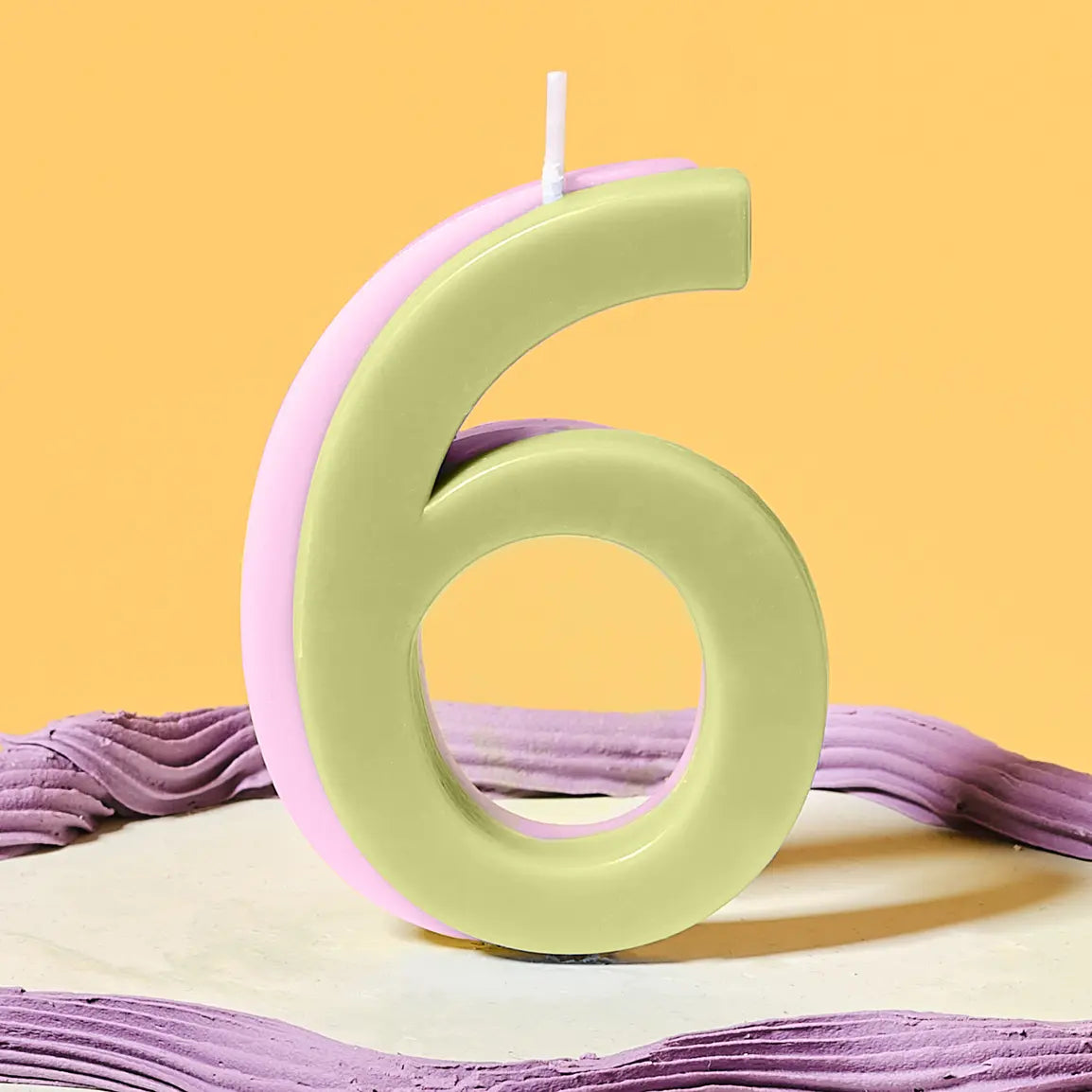 TWO COLOR NUMBER CANDLE