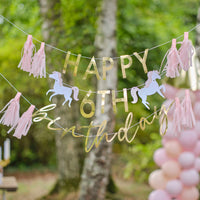 CUSTOMIZABLE PRINCESS HAPPY BIRTHDAY PARTY GARLAND