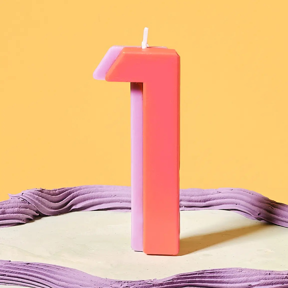TWO COLOR NUMBER CANDLE