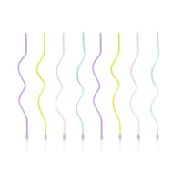 CURL BIRTHDAY CANDLES [SET OF 8]