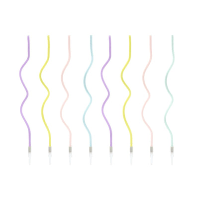 CURL BIRTHDAY CANDLES [SET OF 8]