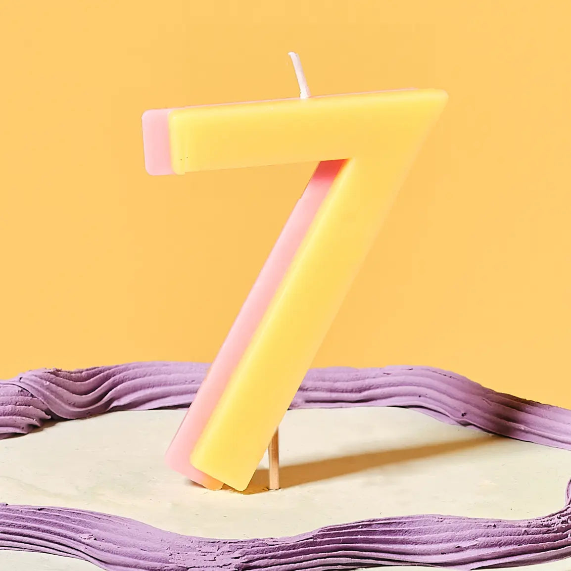 TWO COLOR NUMBER CANDLE