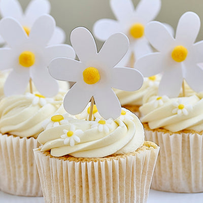 DAISY CAKE TOPPERS [12 PCS]
