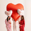 PALE PINK LOVE RUFFLED EDGE 35” HEART FOIL BALLOON
