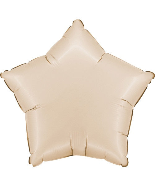 SATIN CREAM 18" FOIL STAR BALLOON