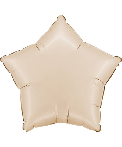 SATIN CREAM 18" FOIL STAR BALLOON