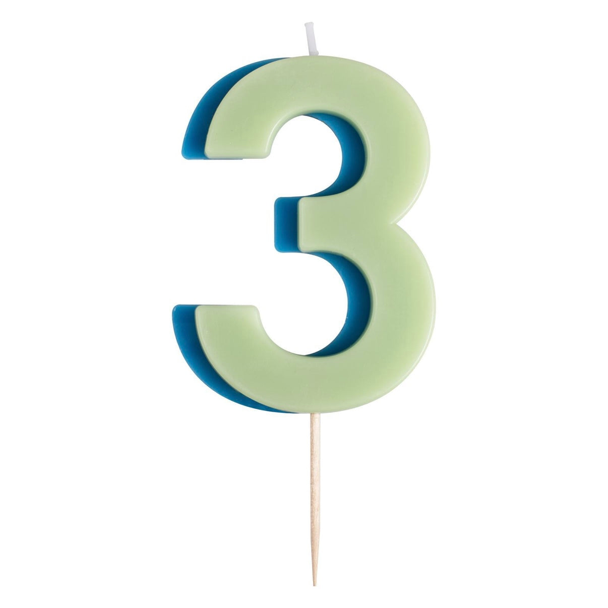 TWO COLOR NUMBER CANDLE