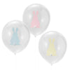 BUNNY BALLOONS WITH POM POMS [9 PCS]