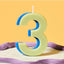 TWO COLOR NUMBER CANDLE