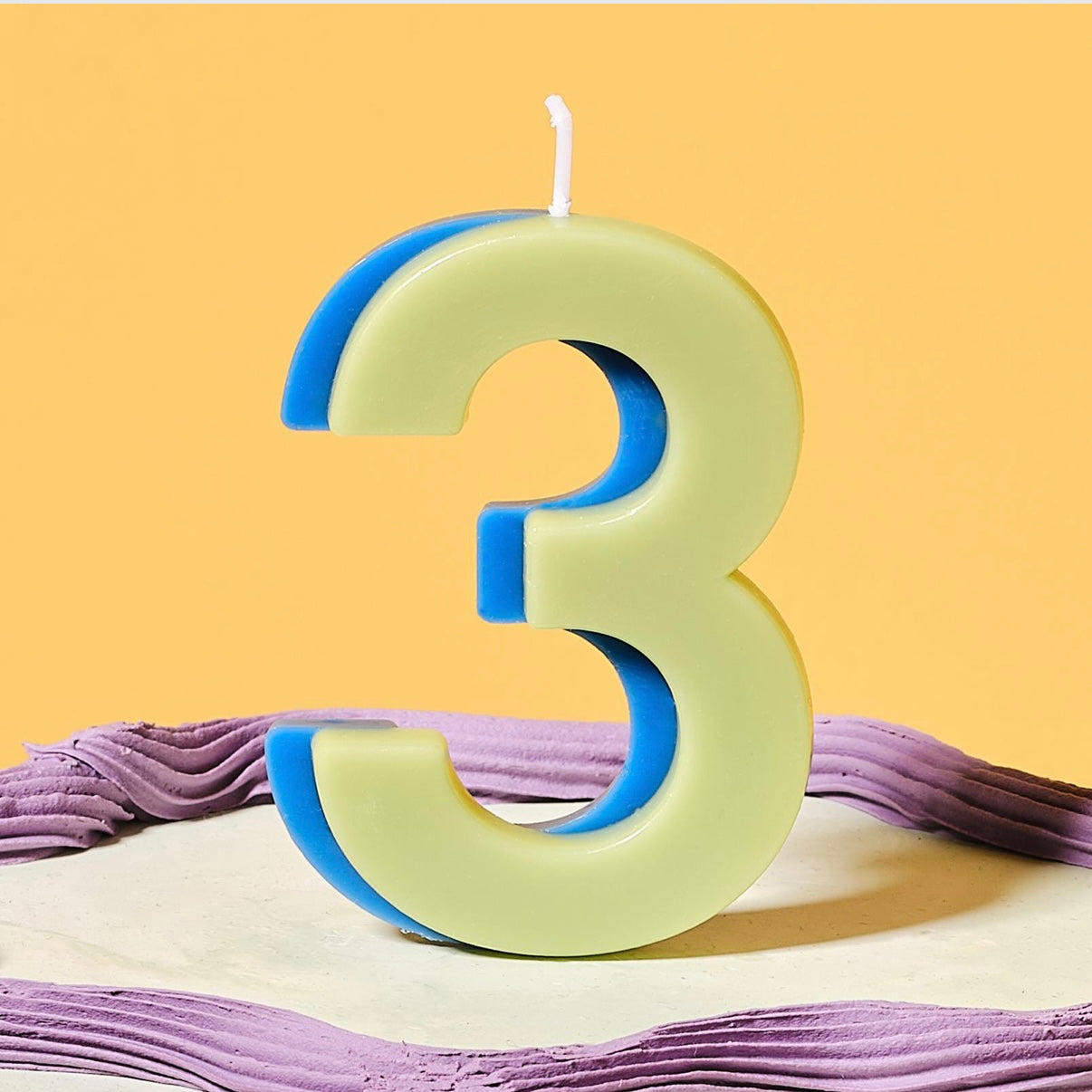 TWO COLOR NUMBER CANDLE