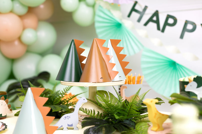 DINOSAUR PARTY HATS [SET OF 6]