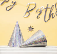 HOLOGRAPHIC PARTY HATS [SET OF 6]